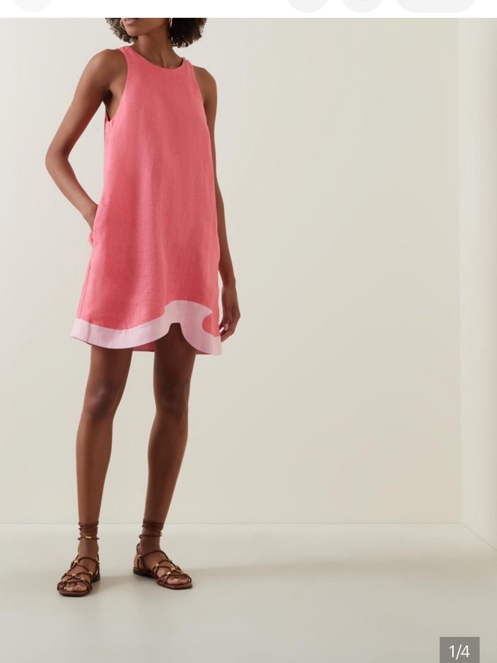 Staud Allori linen mini dress